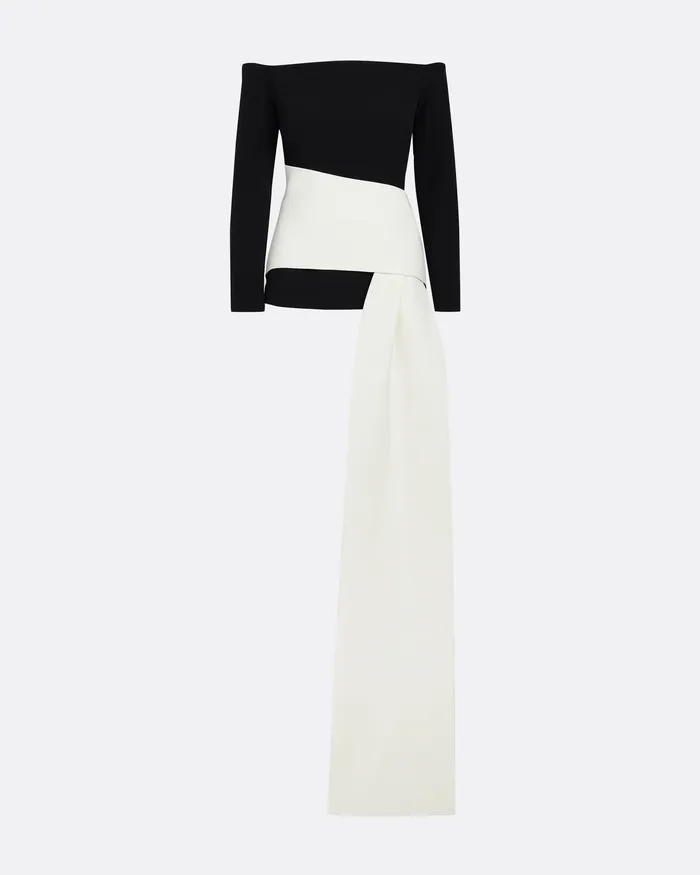 Icons Women Colette Monochrome Top Black Safiyaa