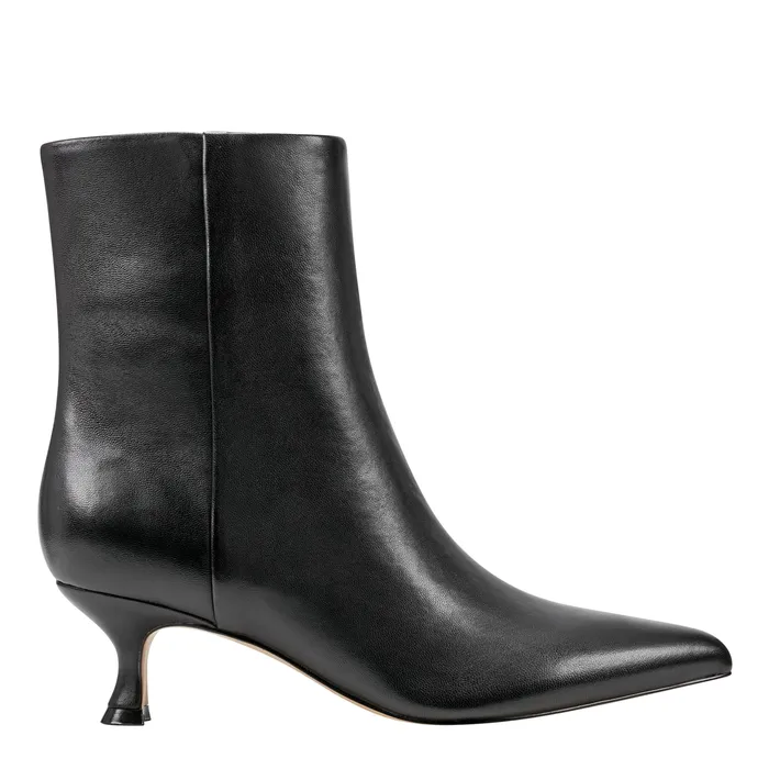 Iggy Dress Bootie Black Leather Women Booties Marc Fisher