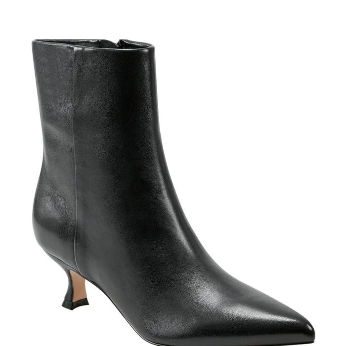 Iggy Dress Bootie Black Leather Women Booties Marc Fisher