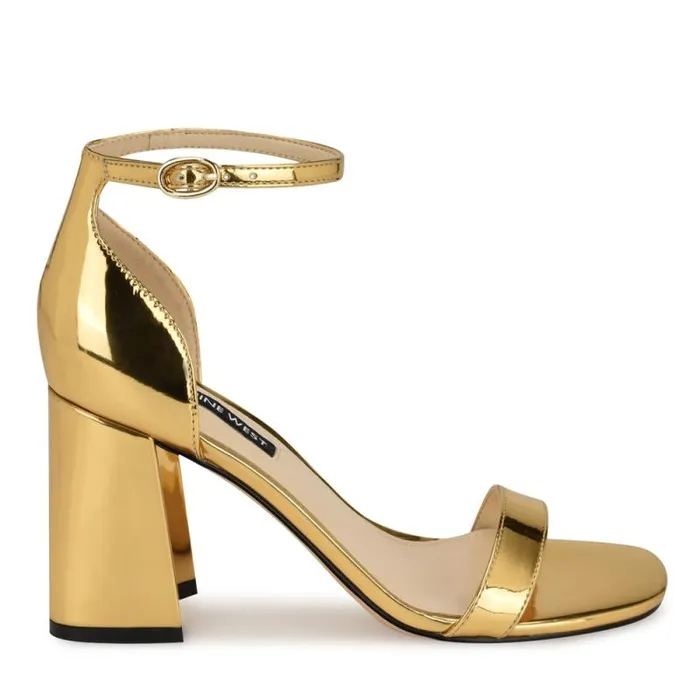 Ilea Ankle Strap Sandals Bronze Women Nine West Sandals