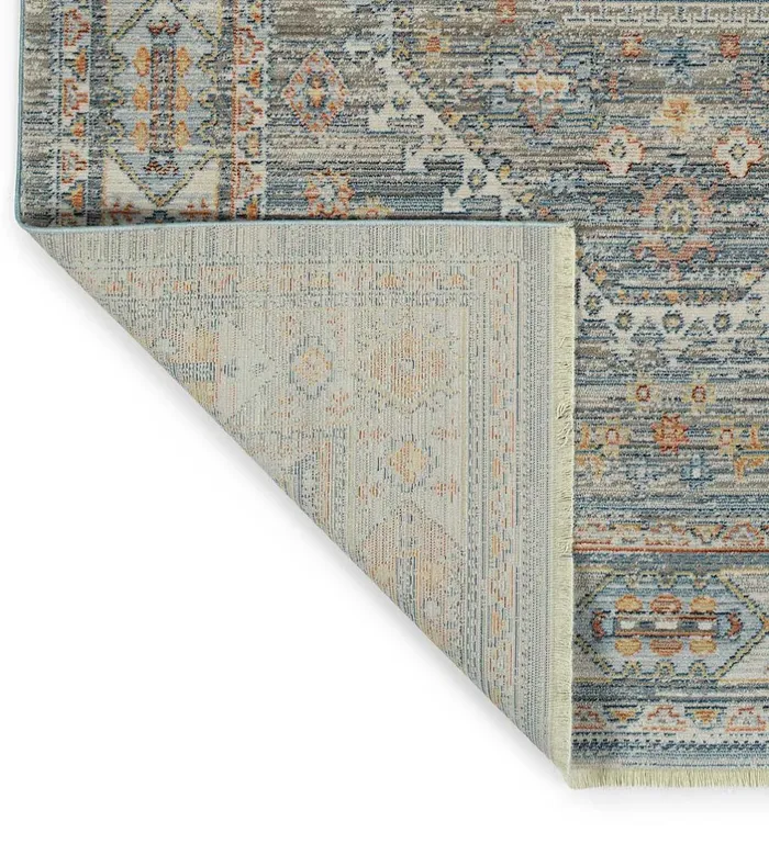 Indoor Living Strassburg Border Easy Care Polyester Rug Plow and Hearth Home Office