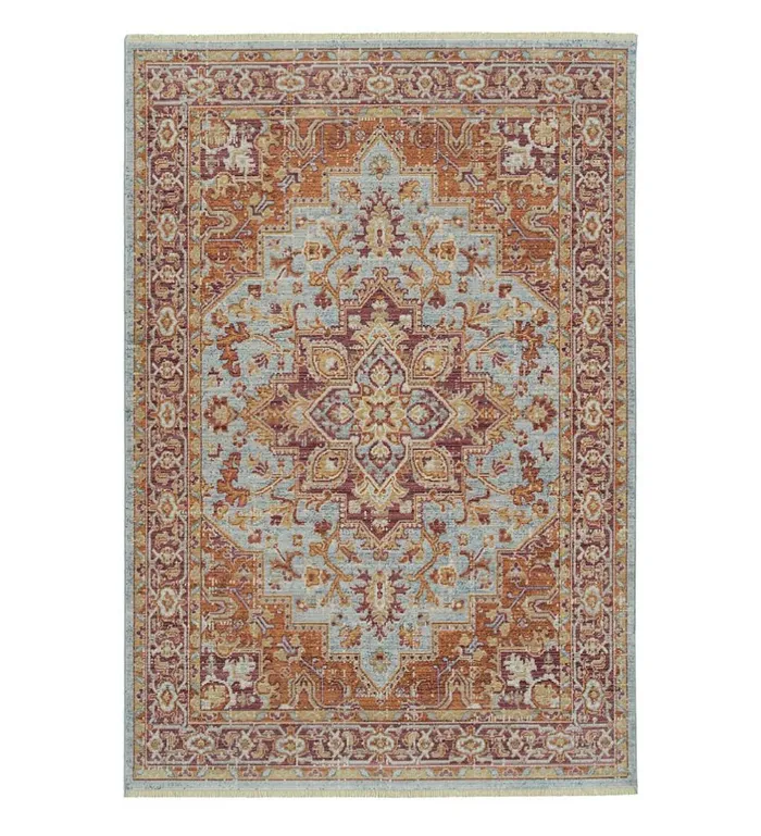 Indoor Living Strassburg Star Easy Care Polyester Rug Plow and Hearth Home Office