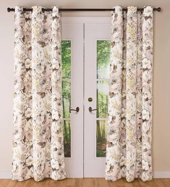 Indoor Living Thermalogic Insulated Bella Donna Floral GrommetTop Curtain Pairs Plow and Hearth Valances