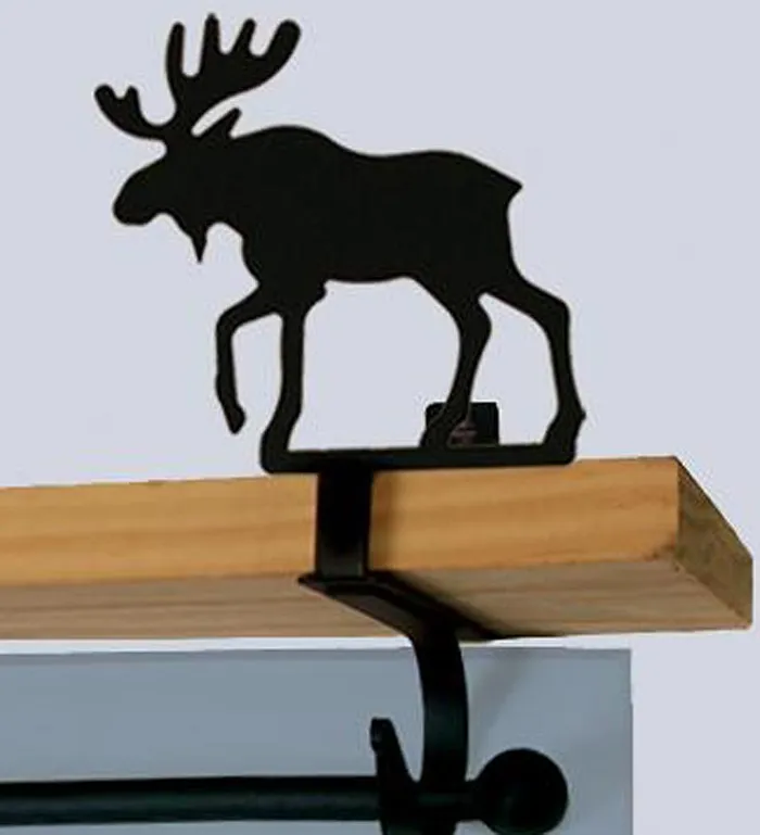 Indoor Living UsaMade Wrought Iron Curtain Shelf Brackets 8211 Bear Plow and Hearth Bath Accessories