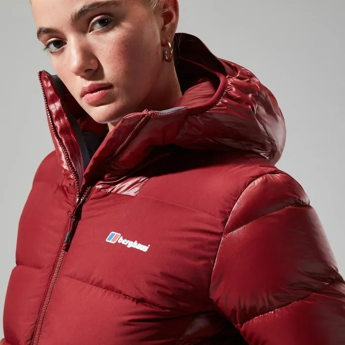 Insulated Women Berghaus Arkos Reflect Down Jacket 8211 Dark Red
