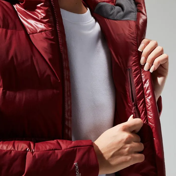 Insulated Women Berghaus Arkos Reflect Down Jacket 8211 Dark Red