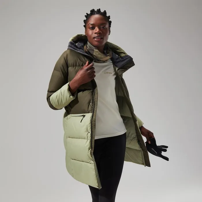 Insulated Women Berghaus Combust Reflect Long Jacket 8211 Green