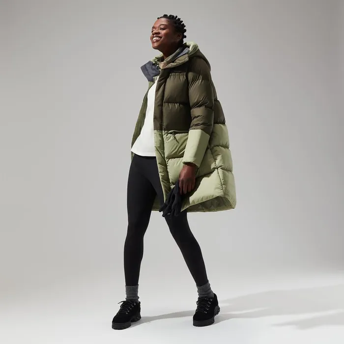 Insulated Women Berghaus Combust Reflect Long Jacket 8211 Green