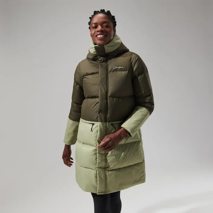 Insulated Women Berghaus Combust Reflect Long Jacket 8211 Green