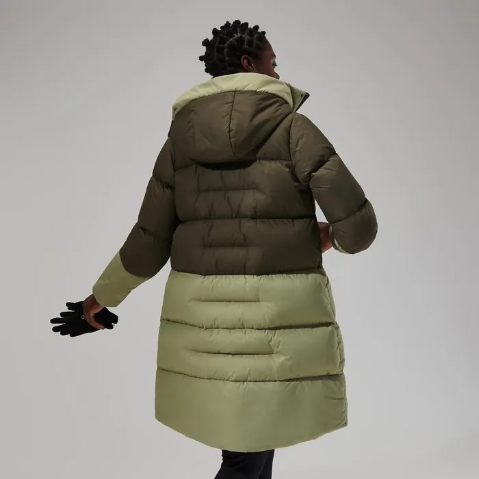 Insulated Women Berghaus Combust Reflect Long Jacket 8211 Green