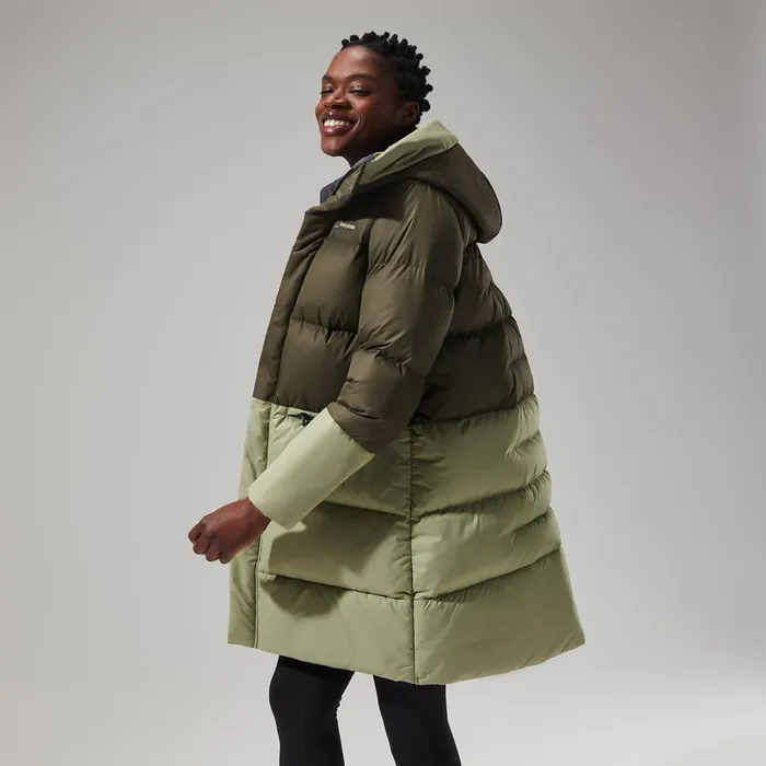 Insulated Women Berghaus Combust Reflect Long Jacket 8211 Green
