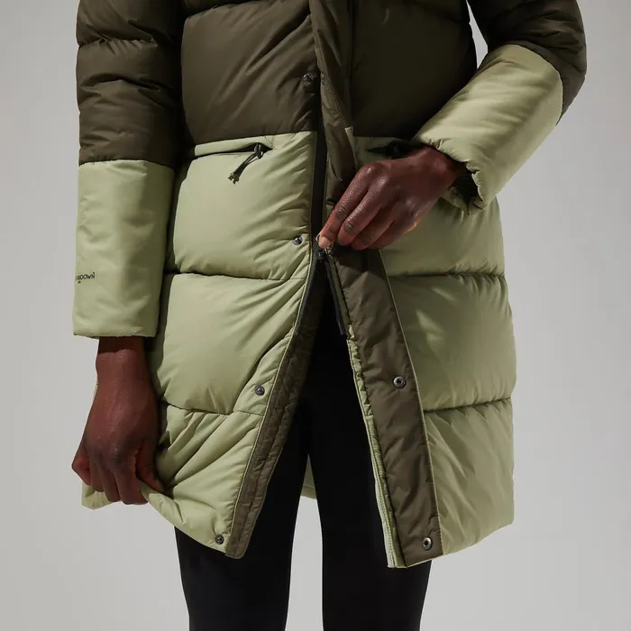 Insulated Women Berghaus Combust Reflect Long Jacket 8211 Green