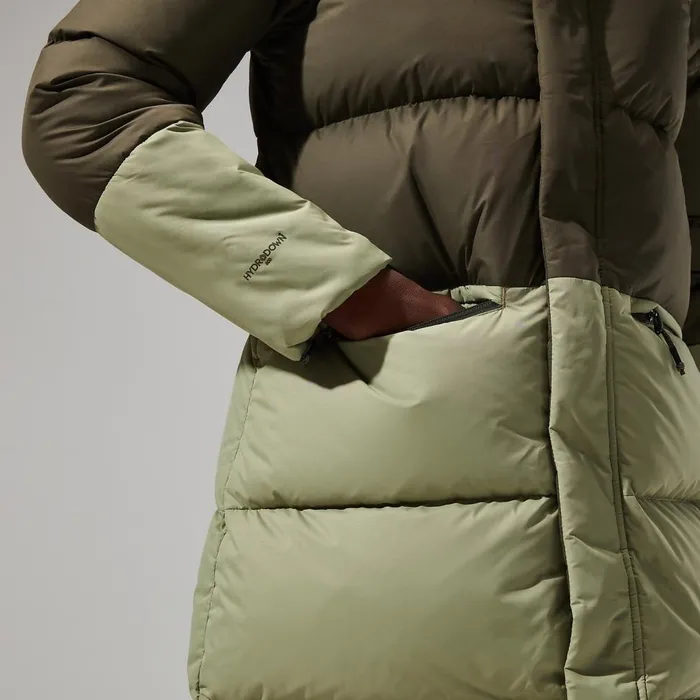 Insulated Women Berghaus Combust Reflect Long Jacket 8211 Green