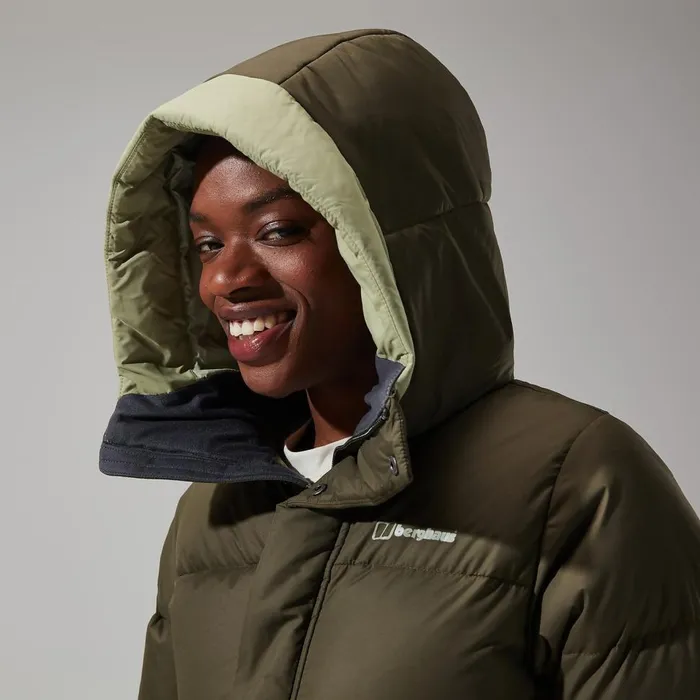 Insulated Women Berghaus Combust Reflect Long Jacket 8211 Green