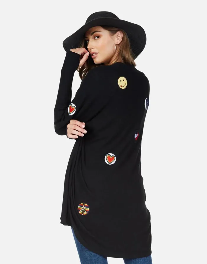 Irina Hippie Peace Love Black Women Lauren Moshi Sweaters and Knits