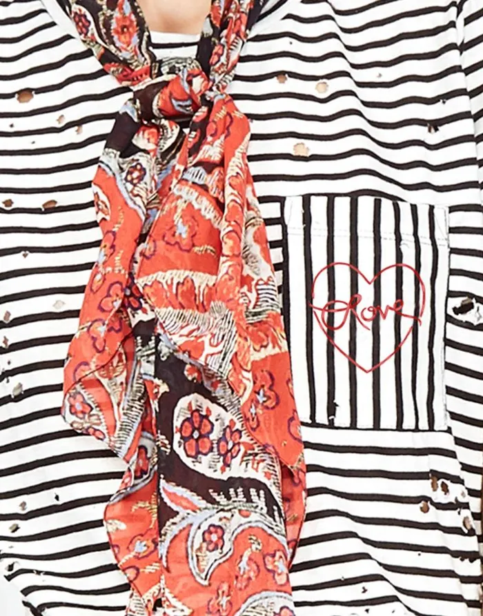 Iris Love Brat Heart Love Stripe Black Women Lauren Moshi Short Sleeve