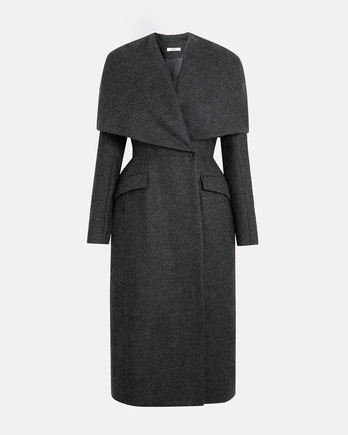 Jackets and Coats Hannah Speckled Grey Coat Speckled Grey Safiyaa Women