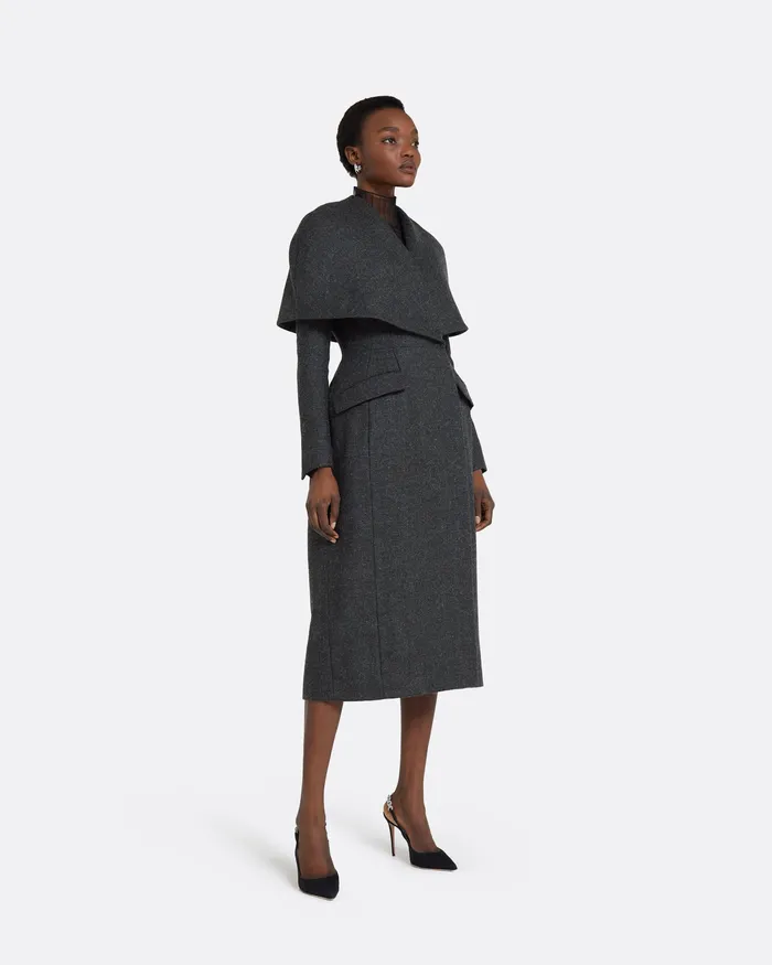 Jackets and Coats Hannah Speckled Grey Coat Speckled Grey Safiyaa Women