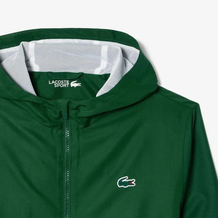 Jackets and Coats Men Lacoste Men039s Logo Stripe Tennis Jacket Green White 291