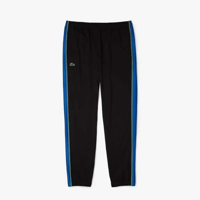 Jackets and Coats Men Lacoste Mens Tennis HighNeck Sweatsuit Black Blue Yellow Ayf
