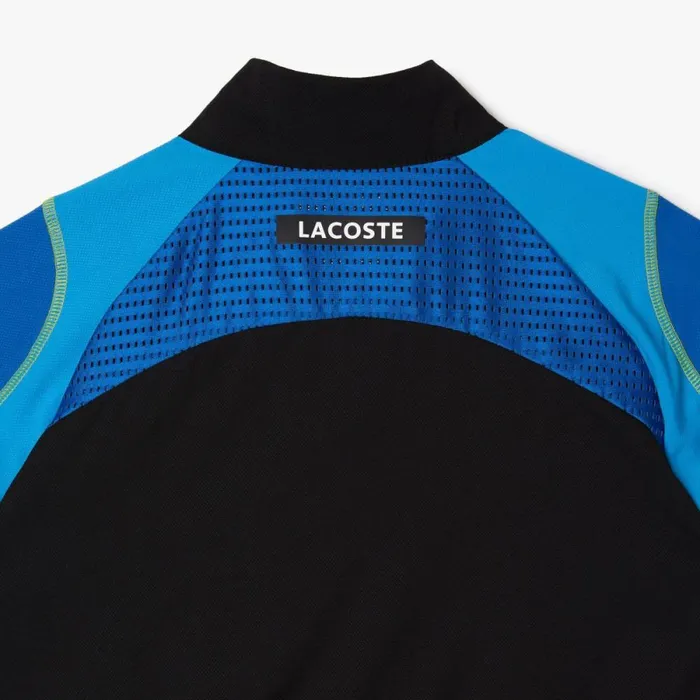 Jackets and Coats Men Lacoste Mens Tennis HighNeck Sweatsuit Black Blue Yellow Ayf