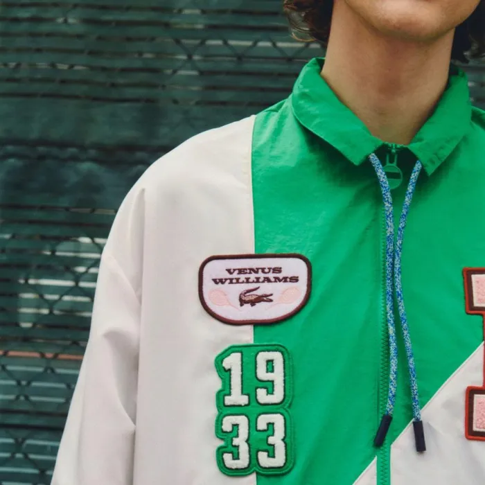 Jackets and Coats MenWomen Lacoste Lacoste X EleVen By Venus Oversized Track Jacket Green Light Pink Iyl