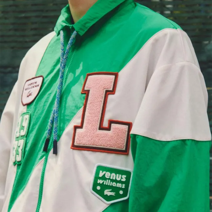 Jackets and Coats MenWomen Lacoste Lacoste X EleVen By Venus Oversized Track Jacket Green Light Pink Iyl