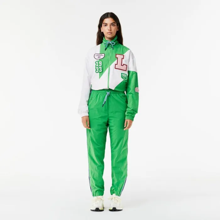 Jackets and Coats MenWomen Lacoste Lacoste X EleVen By Venus Oversized Track Jacket Green Light Pink Iyl