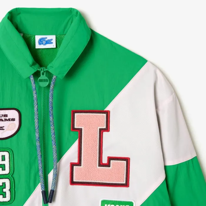 Jackets and Coats MenWomen Lacoste Lacoste X EleVen By Venus Oversized Track Jacket Green Light Pink Iyl