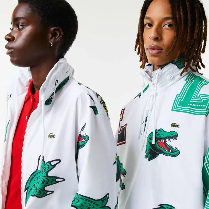 Jackets and Coats MenWomen Lacoste Unisex WaterRepellent Jacket White Sbh