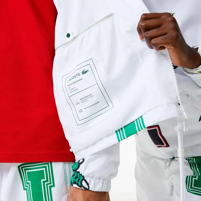 Jackets and Coats MenWomen Lacoste Unisex WaterRepellent Jacket White Sbh