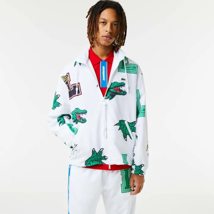 Jackets and Coats MenWomen Lacoste Unisex WaterRepellent Jacket White Sbh