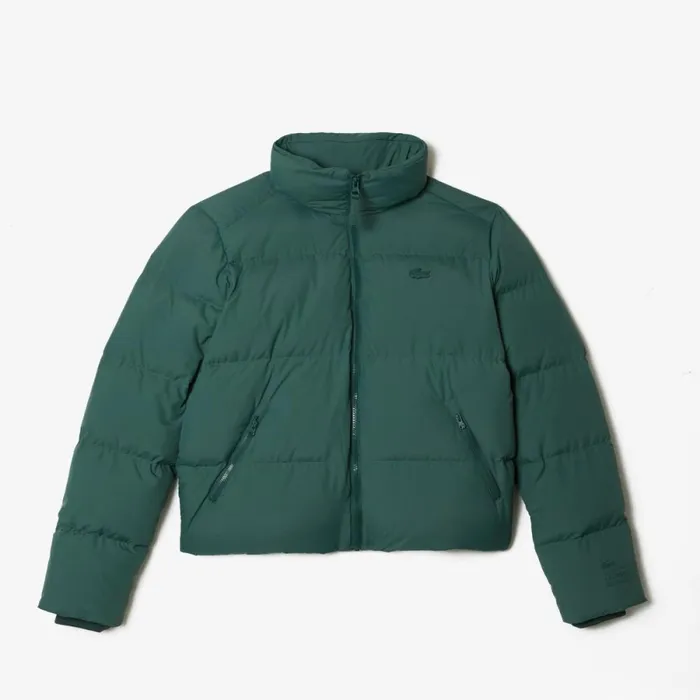 Jackets and Coats Women Lacoste Women039s Stowable Hood Puffer Jacket Green 5hx