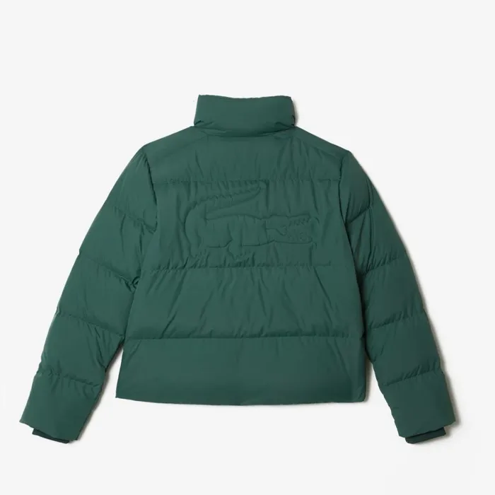 Jackets and Coats Women Lacoste Women039s Stowable Hood Puffer Jacket Green 5hx