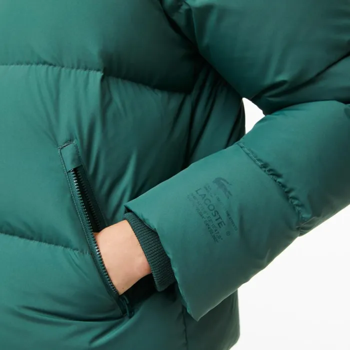 Jackets and Coats Women Lacoste Women039s Stowable Hood Puffer Jacket Green 5hx
