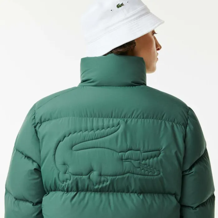 Jackets and Coats Women Lacoste Women039s Stowable Hood Puffer Jacket Green 5hx