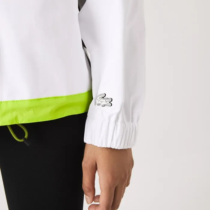 Jackets and Coats Women Lacoste Women039s Windbreaker White Yellow Ug5