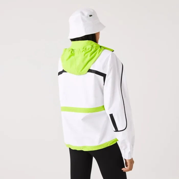 Jackets and Coats Women Lacoste Women039s Windbreaker White Yellow Ug5