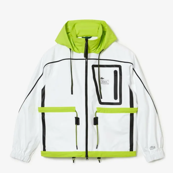 Jackets and Coats Women Lacoste Women039s Windbreaker White Yellow Ug5