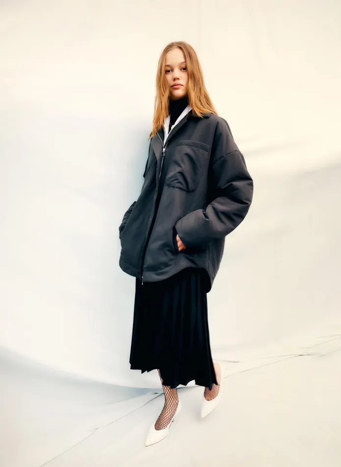 Jackets and Outerwear Women Tibi Clyde Padding Shirt Jacket