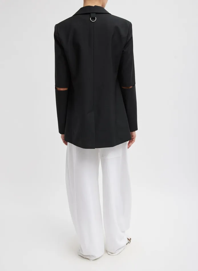 Jackets and Outerwear Women Tibi Tropical Wool Cutout Sleeve Marlon Blazer