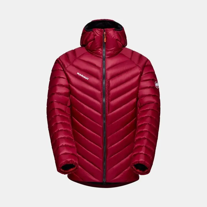 Jackets and Vests Men Mammut Broad Peak IN Hooded Jacket Blood Redblack
