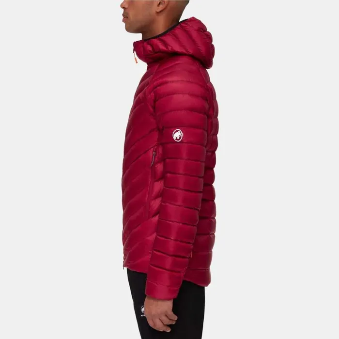 Jackets and Vests Men Mammut Broad Peak IN Hooded Jacket Blood Redblack