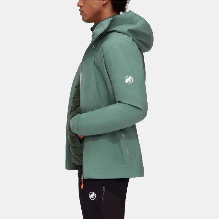 Jackets and Vests Men Mammut Convey 3 In 1 HS Hooded Jacket Dark Jadewoods