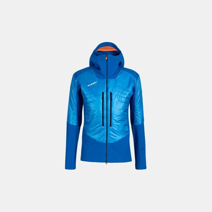 Jackets and Vests Men Mammut Eisfeld SO Hybrid Hooded Jacket Azurit