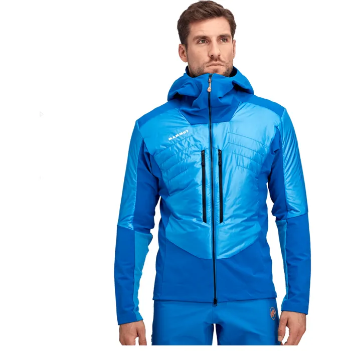 Jackets and Vests Men Mammut Eisfeld SO Hybrid Hooded Jacket Azurit