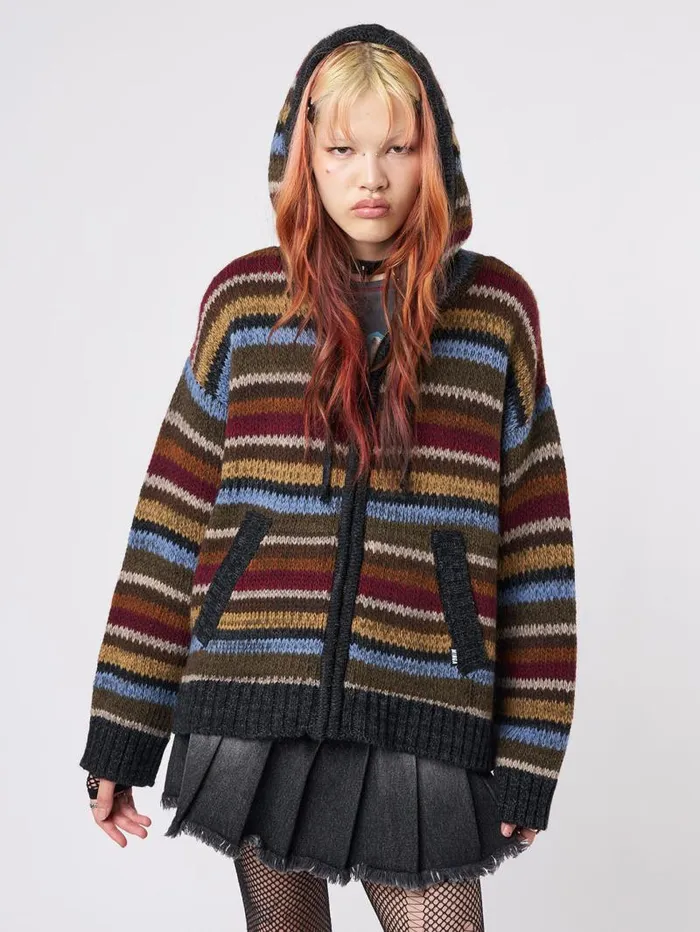 Jacky Oversized Knitted ZipUp Hoodie Women Minga London Knitwear