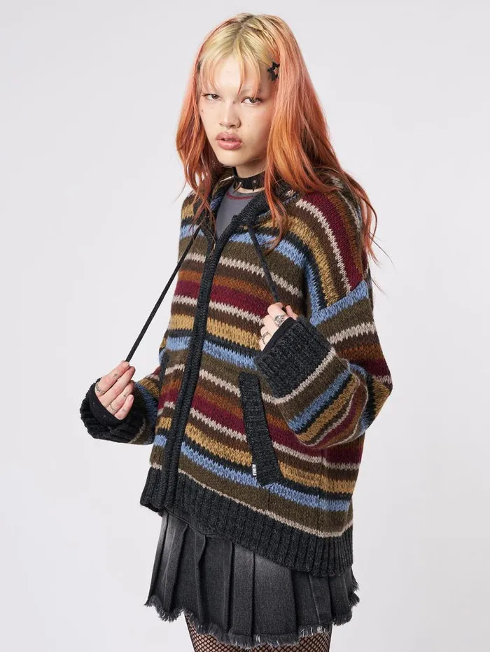 Jacky Oversized Knitted ZipUp Hoodie Women Minga London Knitwear
