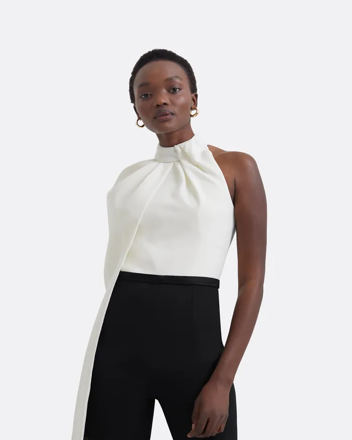 Jaime Black and Ivory Jumpsuit Black Women Jumpsuits Safiyaa