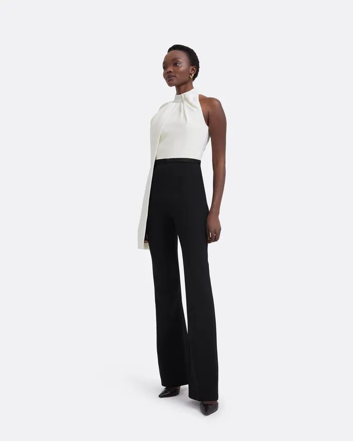 Jaime Black and Ivory Jumpsuit Black Women Jumpsuits Safiyaa